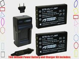 Wasabi Power Battery (2-Pack) and Charger for Toshiba PX1657 PA3791U and Toshiba Camileo H30