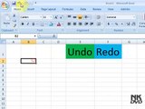 Lesson # 32 The Undo Redo Microsoft Office Excel 2007 Tutorials