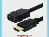 Cmple Computer Video And Audio Electronics Accessories HDMI Cable M-F Extension Gold Plated