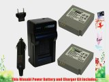 Wasabi Power Battery (2-Pack) and Charger for Samsung IA-BP85NF IA-BP85ST and Samsung HMX-H100