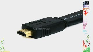 Monoprice 15ft 24AWG CL2 Flat High Speed HDMI? Cable With Ethernet - Black