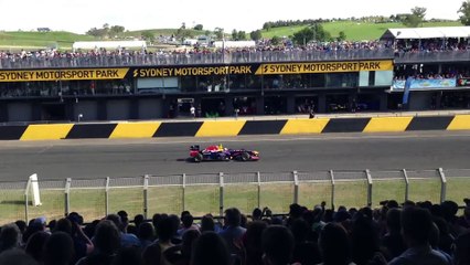Infiniti F1 Car vs V8 Supercar Vs Bike   Top Gear Festival Sydney 2013