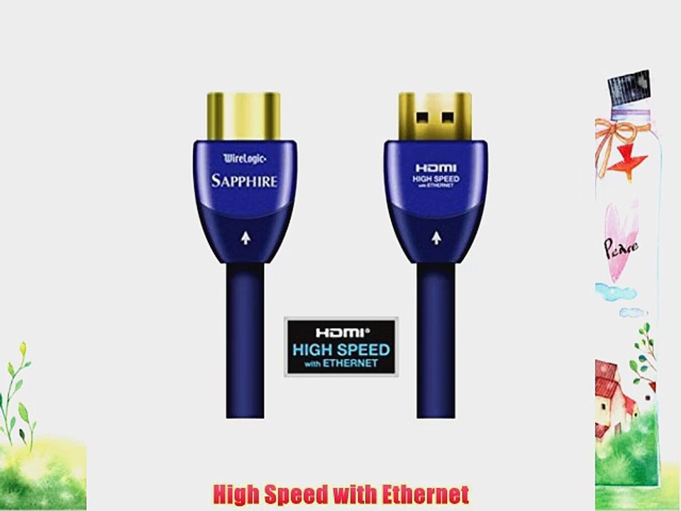 WireLogic 15 Feet Sapphire HDMI Cable Supports 3D Delivers 1080p Resolution Compatible w/ all