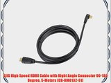 SIIG High Speed HDMI Cable with Right Angle Connector 90-180 Degree 5-Meters (CB-HM0132-S1)