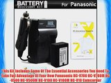 Battery And Charger Kit For Panasonic HC-V700 HC-V700M HC-V500 HC-V500M HC-V100 HC-V100M HC-V10