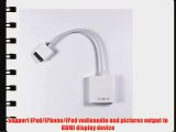Dock Connector to 480P/720P/1080P HDMI Adapter Video Adapter Cable for iPad1/iPad2/iPad3/iPhone4/iPhone4s/iPod