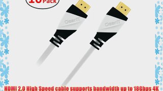 GearIT 10 Pack (6 Feet/1.82 Meters) High-Speed 2.0 HDMI Cable Supports 4K UHDTV Ethernet 3D