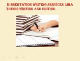 Dissertation Writing Services  MBA Thesis Writing and Editing