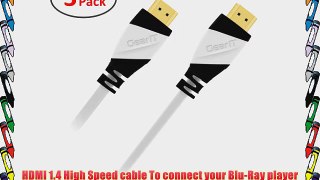 GearIT 3 Pack (15 Feet/4.57 Meters) High-Speed HDMI Cable Supports Ethernet 3D and Audio Return