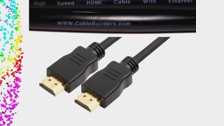 Cable Builders 30FT 1.4 High Speed HDMI Cable with Ethernet 1.4a 3D Content Type 4K Res Ethernet