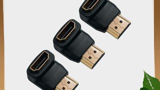 New Wayzon 5 Packs of HDMI 90 Degree/Right Angle Connectors/Adapters