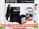 Battery And Charger Kit For Panasonic HC-X920 HC-X920M HDC-TM900K HDC-HS900K HDC-SD800K 3 MOS
