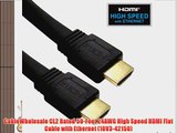 CableWholesale CL2 Rated 50-Feet 24AWG High Speed HDMI Flat Cable with Ethernet (10V3-42150)