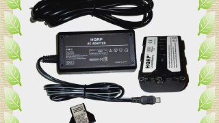 HQRP AC Power Adapter / Charger and Battery compatible with Sony Handycam DCR-TRV330E DCR-TRV33E