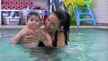 Babies train to swim