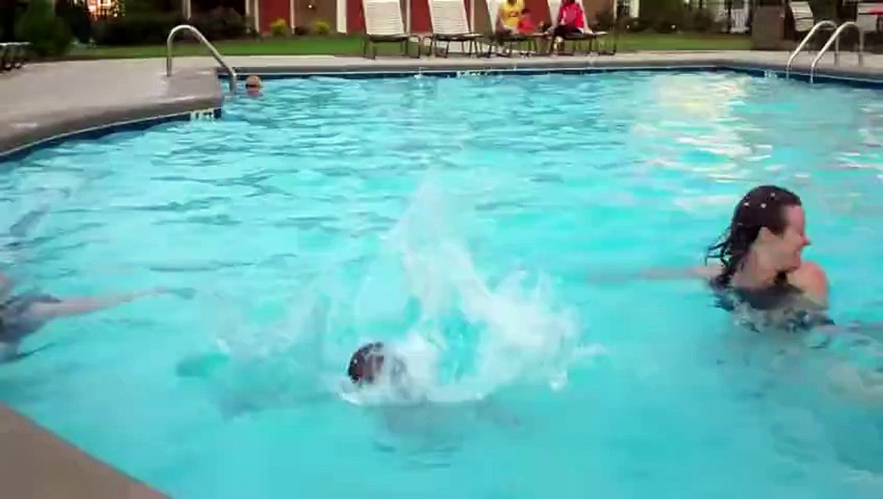 2-year-old swimming like a fish
