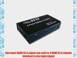 ViewHD 4 Port HDMI 1x4 3D Powered Splitter Ver 1.3 Certified for Full HD 1080P (One Input to