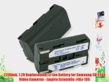 2200mA 7.2V Replacement Li-Ion Battery for Samsung SB-L160 Video Cameras - Empire Scientific
