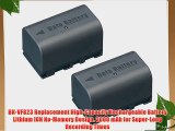 2-Pack BN-VF823 High-Capacity Replacement Batteries with Rapid Travel Charger for JVC GR-D850