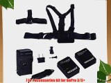 Neewer 7 in 1 Accessories Kit for GoPro 3 / 3  including (1) Chest Body Belt Strap Harness