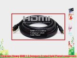 PTC 30ft / 10m PREMIUM GOLD Series HDMI 1.3 Category 2 CERTIFIED 24AWG CL2 rated cable
