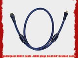 AudioQuest HDMI 1 cable - HDMI plugs 3m (9.84') braided cable