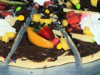 Conozca la única pizza de chocolate en el país
