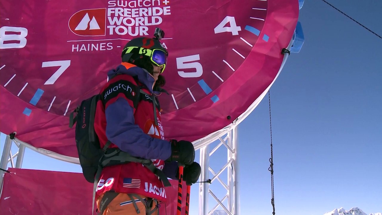 FWT15 - Run of Jackie Paaso (USA) Swatch Freeride World Tour 2015 Haines Alaska, USA