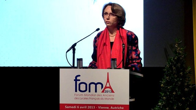 Discours d'Anne-Marie Descôtes, FOMA 2013, le 6 avril à Vienne en Autriche