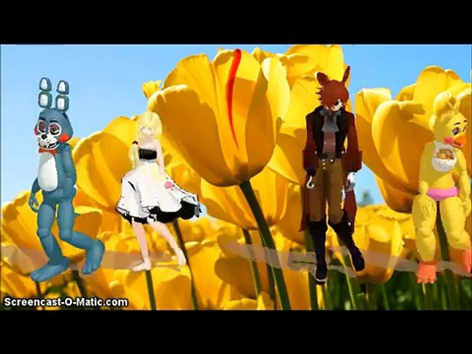 [MMD] Human Foxy & Chica, Toy Bonnie, Toy Chica -  Bad Apple!