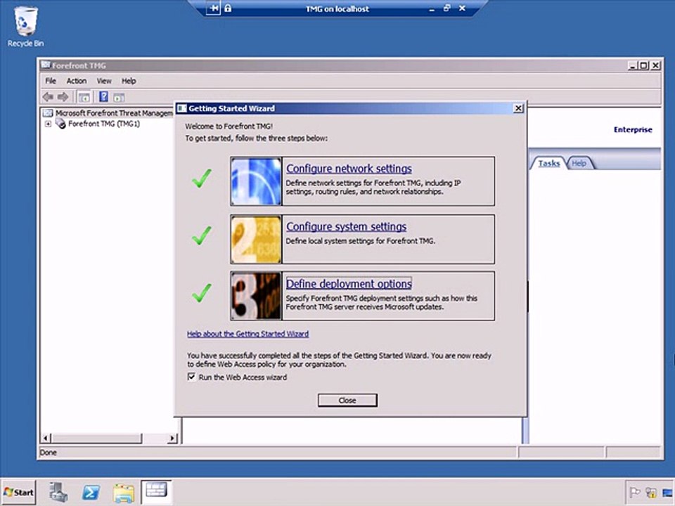 7-Forefront TMG Post-Installation Configuration Tasks