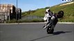 Awesome - She is Amazing showing skills on Motorbike.
