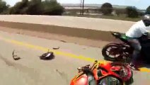 Motorcycle Accident DRIFTING Crash On Highway Honda CBR1000RR Drift Gymkhana Bike Drifts Video 2014