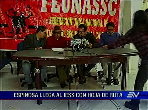 Espinosa: “El Estado garantizará pensiones y servicios del IESS”