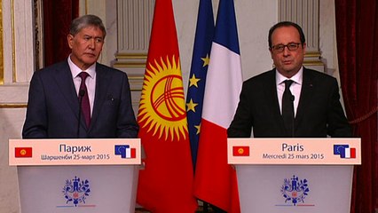 Déclaration conjointe avec M. Almazbek ATAMBAEV, président de la République kirghize