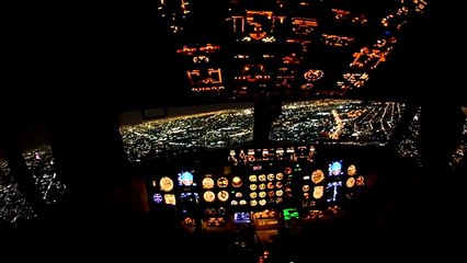 kokpitten gerçek iniş anı