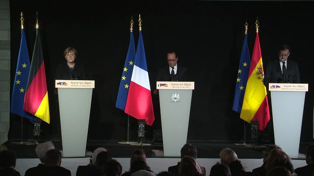 Crash A320: Hollande, Merkel et Rajoy réunis
