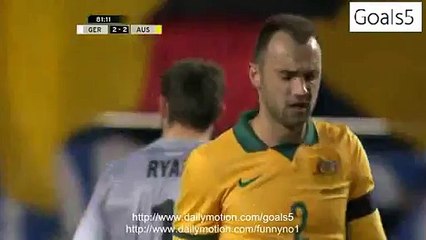 Lukas Podolski Goal Germany 2 - 2 Australia Friendly Match 25-3-2015