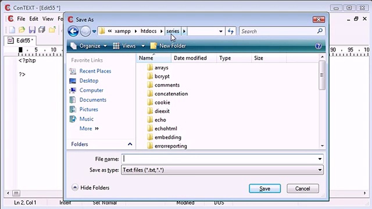 Beginner PHP Tutorial - 5 - Writing Your First PHP File