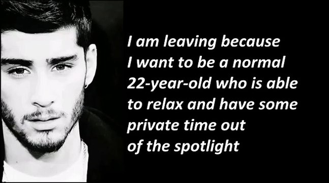Zayn Malik a goodbye letter (After Leaving One Direction)