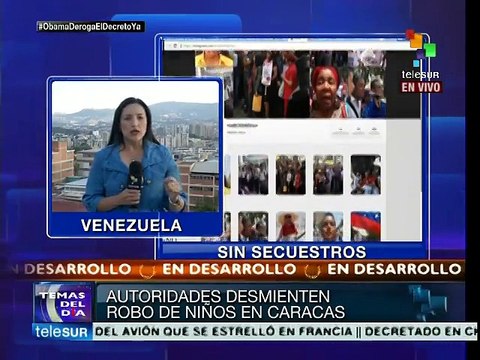 Venezuela: desmienten autoridades robo masivo de niños en Caracas