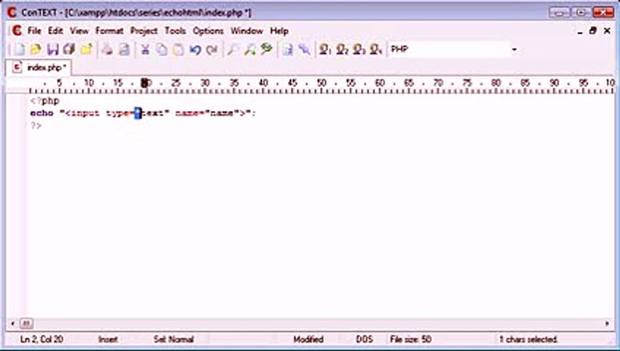 Beginner PHP Tutorial - 11 - Output HTML Using echo-print