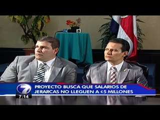 Proyecto de ley busca que los salarios de los altos jerarcas del Estado no alcancen los ₡5 millones