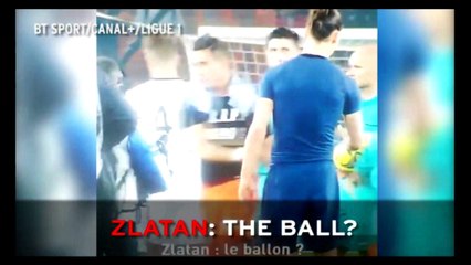 Zlatan Ibrahimovic fight with the referee, for not allowing him to take the ball home
