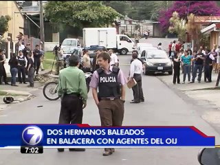Dos hermanos fueron baleados en un aparente intento de bajonazo a un oficial del OIJ