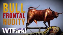 BULL FRONTAL NUDITY: Utah Restaurant Owner Upsets Town With Giant Penised Bull Statue Sign