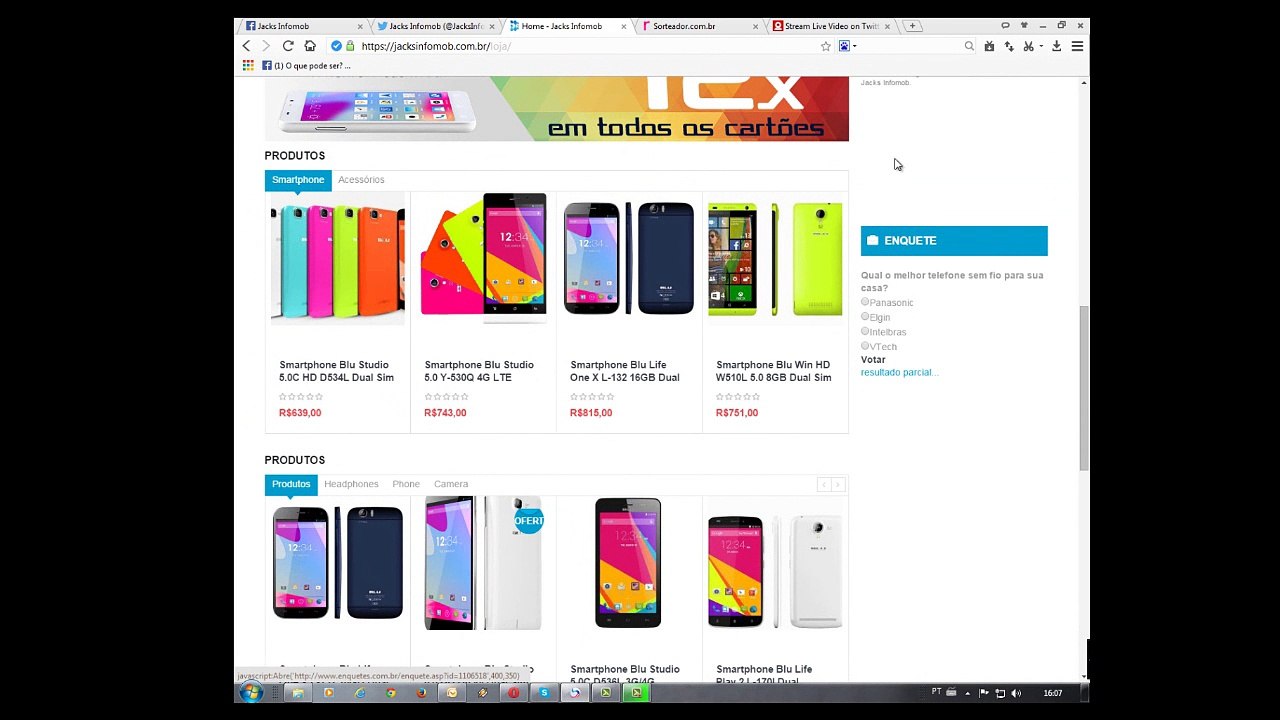 Sorteio Enquete Premiada Jacks Infomob