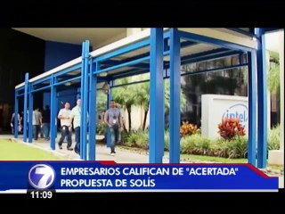 Solís propuso a los empresarios buscar inversión fuera del país