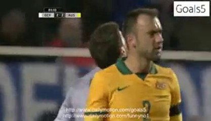 Lukas Podolski Goal Germany 2 - 2 Australia Friendly Match 25-3-2015