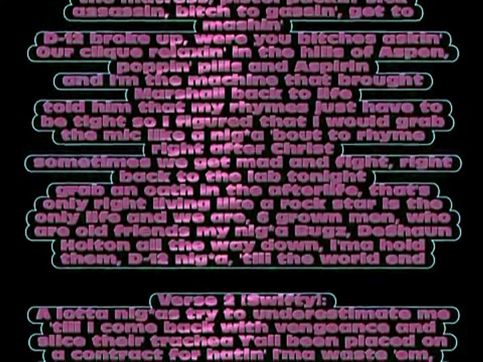 D12 Ft. Eminem - Hit me with your best shot (Lyrics)